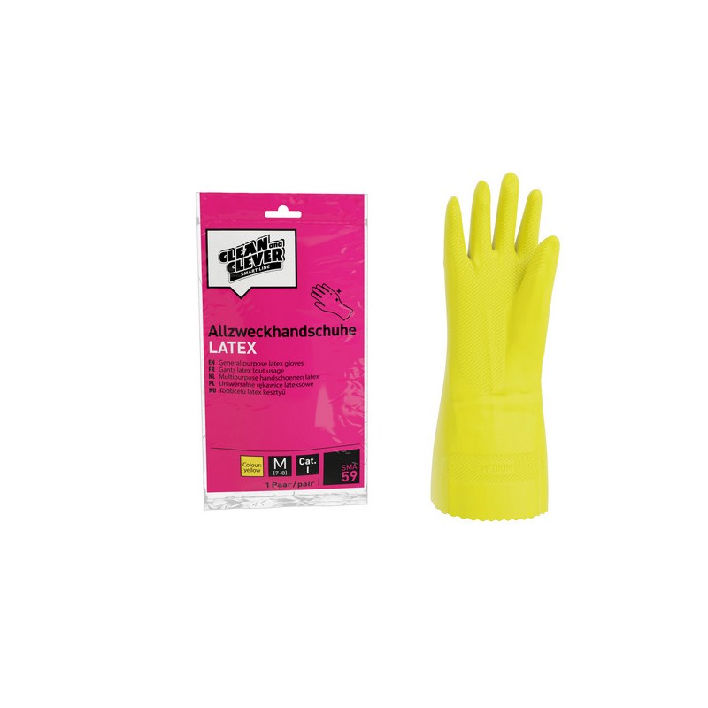 Latex-Allzweckhandschuhe SMA 59 (M) Clean and Clever (10 Paar)